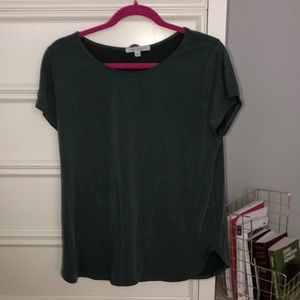 Short sleeved army green blouse
